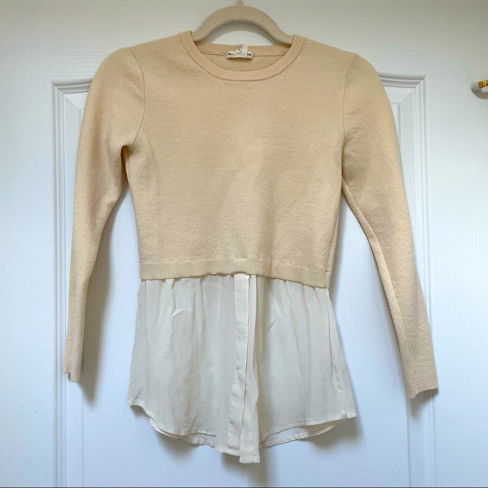 Club Monaco Cream Sweater Top